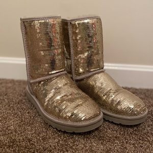 UGG Silver Sequin Classic Boot